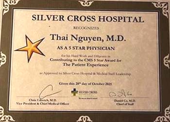 Dr. Nguyen 5 Star Physician at Silver Cross Hospital